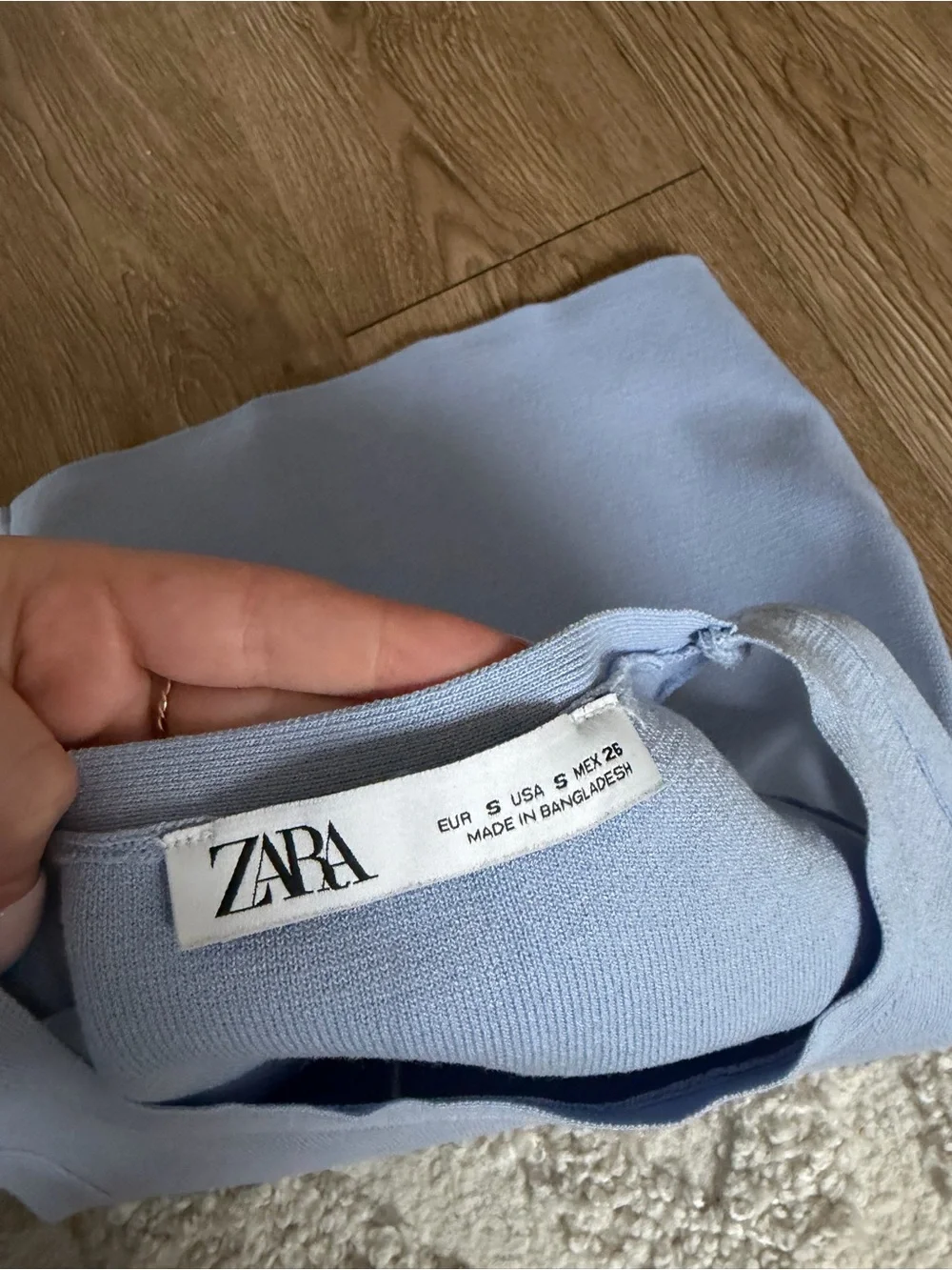 Zara blue high neck top - Picture 3 of 3